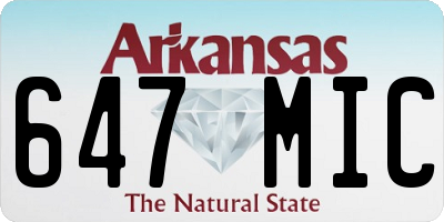 AR license plate 647MIC