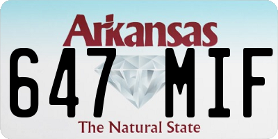 AR license plate 647MIF