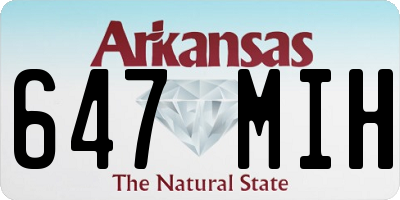 AR license plate 647MIH