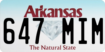 AR license plate 647MIM