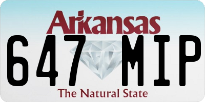 AR license plate 647MIP