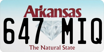 AR license plate 647MIQ