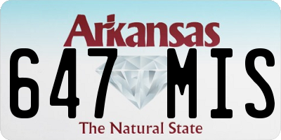 AR license plate 647MIS