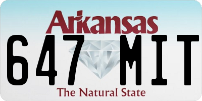 AR license plate 647MIT