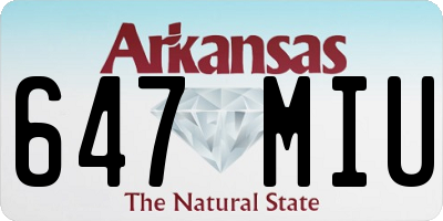 AR license plate 647MIU