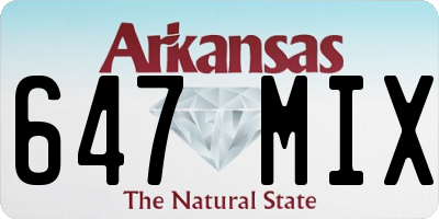 AR license plate 647MIX
