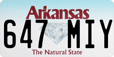 AR license plate 647MIY