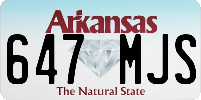AR license plate 647MJS