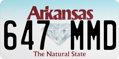 AR license plate 647MMD