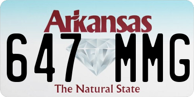 AR license plate 647MMG