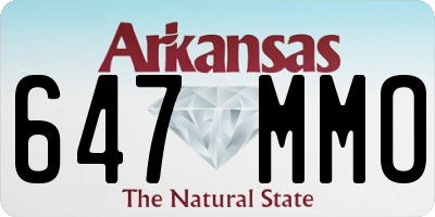 AR license plate 647MMO
