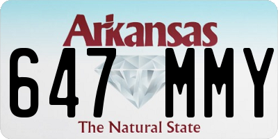 AR license plate 647MMY