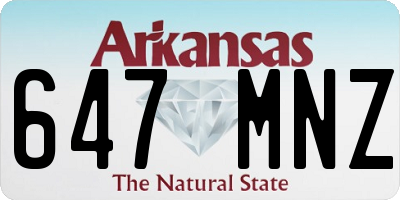 AR license plate 647MNZ