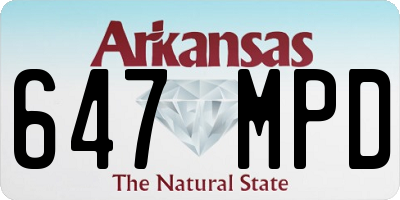 AR license plate 647MPD