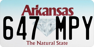 AR license plate 647MPY