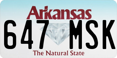 AR license plate 647MSK