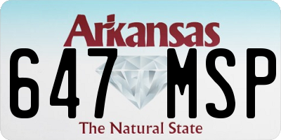 AR license plate 647MSP