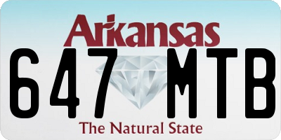 AR license plate 647MTB