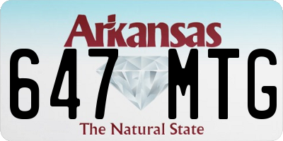 AR license plate 647MTG