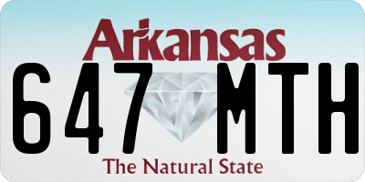 AR license plate 647MTH