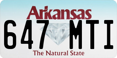 AR license plate 647MTI