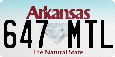 AR license plate 647MTL