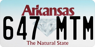 AR license plate 647MTM