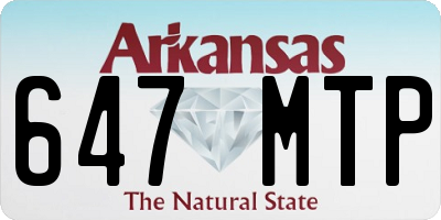AR license plate 647MTP