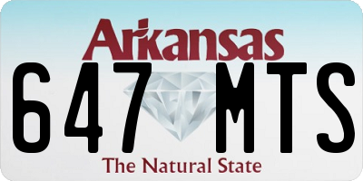 AR license plate 647MTS