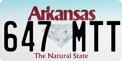 AR license plate 647MTT