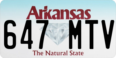 AR license plate 647MTV
