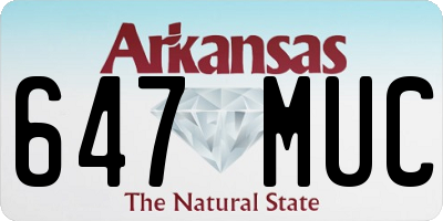 AR license plate 647MUC