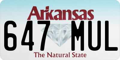 AR license plate 647MUL