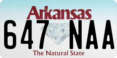 AR license plate 647NAA