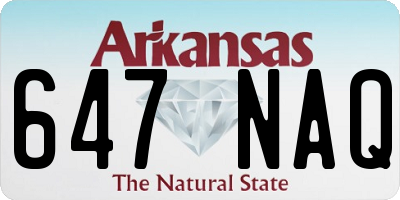 AR license plate 647NAQ