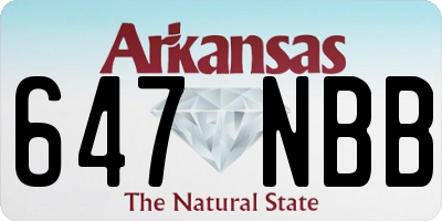 AR license plate 647NBB