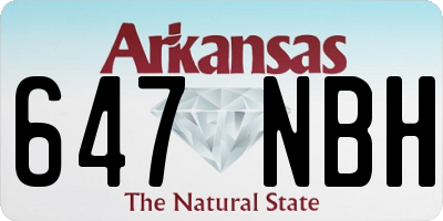 AR license plate 647NBH