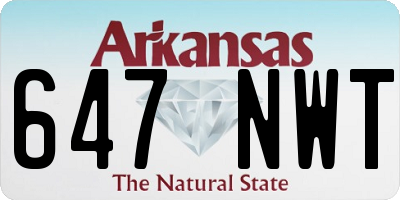 AR license plate 647NWT