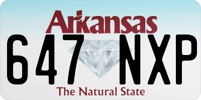 AR license plate 647NXP