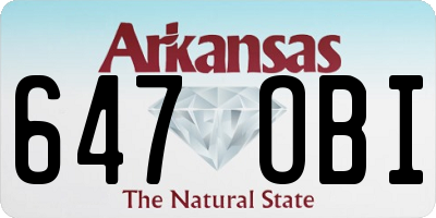 AR license plate 647OBI