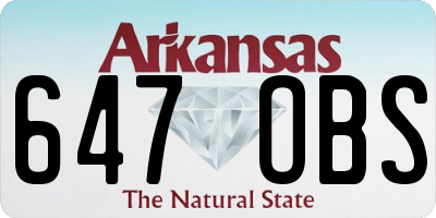 AR license plate 647OBS