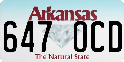 AR license plate 647OCD