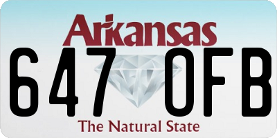 AR license plate 647OFB