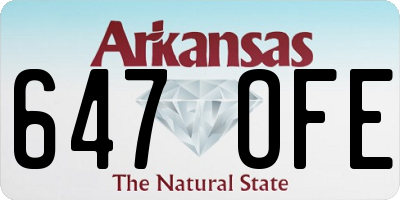AR license plate 647OFE
