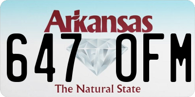 AR license plate 647OFM