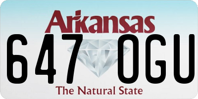 AR license plate 647OGU