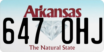 AR license plate 647OHJ
