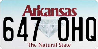 AR license plate 647OHQ