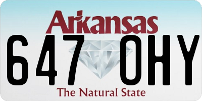 AR license plate 647OHY