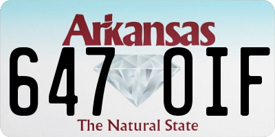AR license plate 647OIF